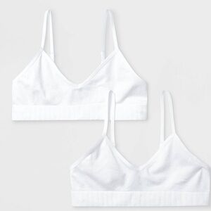 White Seamless Bralette Set 2 Pack